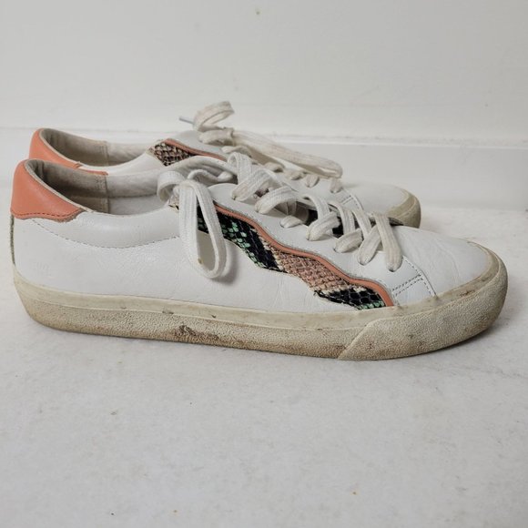 Madewell Sidewalk Low-Top Sneakers Snake Embossed Leather: Wave Edition 8 - Picture 5 of 13